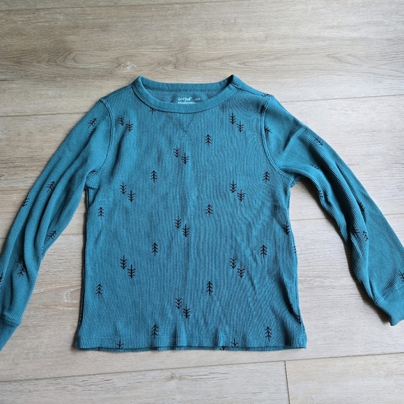 Set of 2 S (6/7) Christmas Cat & Jack Little Boy Long Sleeve Shirts EUC - Picture 7 of 10